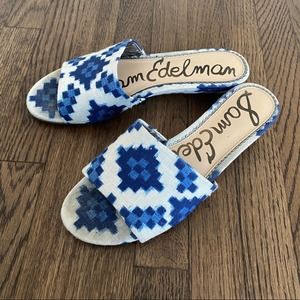 Sam Edelman 9 M Liliana able Ikat Print Slides